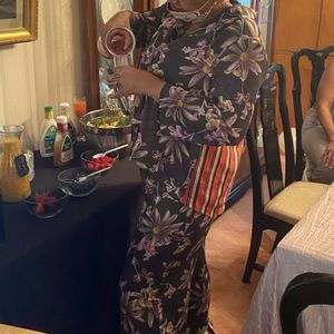 Anthropologie Eloise Juniper Pajama Set Floral Med